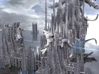 Werewolf God Temple of Power Kit bash 3D model