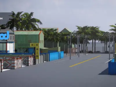 TW Street T-Intersection 04 3D model