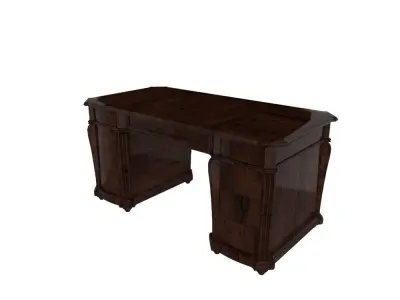 Ornate Office Desk Table Low-poly 3D model