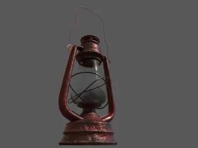 Old lamp  3D model Low-poly 3D model
