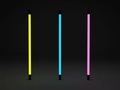 Lights light pole with light Low-poly 3D model