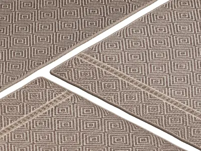 Carpet set 2200 - Jute Rug- 4K 3D model