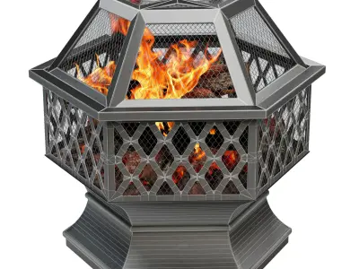Bronze outdoor fireplace bowl  3D model