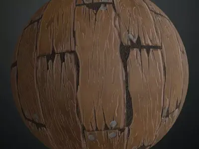 Stylized Distressed Wood Planks Texture