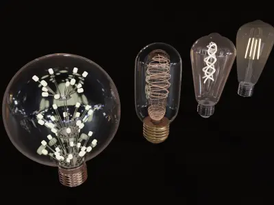 4 Bulbs 3D model