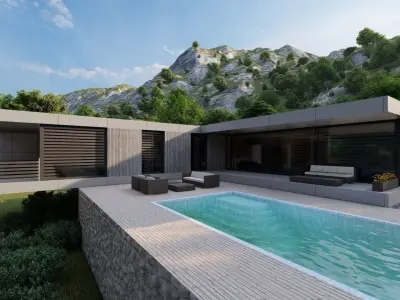 Casa Scene-villa-modern house 3D model