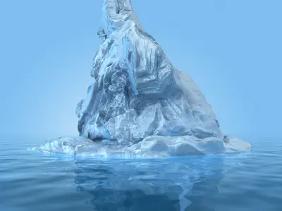 Iceberg 3 floating in water 3D model