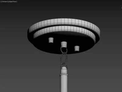 Wood Pendant Lamp 3D model