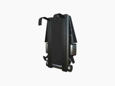 SciFi Backpack F01 Dark Metal - Fashion Character Design Low-poly 3D model