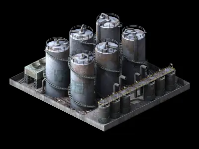 Future World - Industrial Area 04 3D model