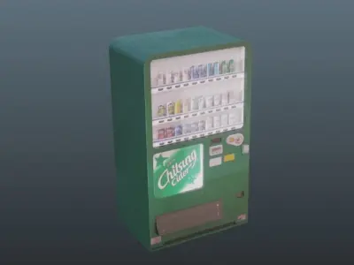 Japanese Vending Machine Pack Low-poly 3D model