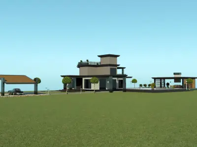 Villa for family 3 3D model