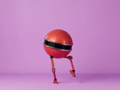 Cartoon Robot Character Rigged 3D Model  3D model