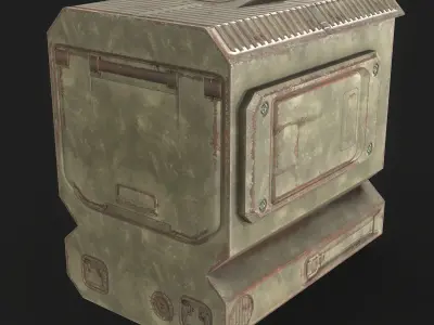 Sci-Fi Monitor Low-poly 3D model