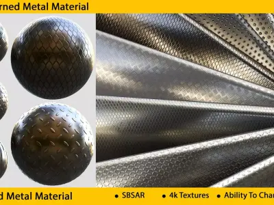 30 Metal Pattern Texture - 4k PNG - SBSAR  Texture