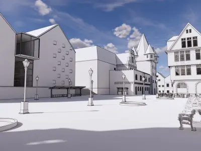 old europe streets 3 3D model 3D model