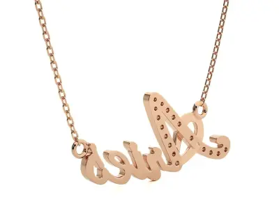 Aries Zodiac Pendant Necklace 3dm stl render detail 3D print model