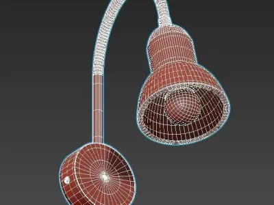 A3116AP-1SS chrome wall light with shade 3D model