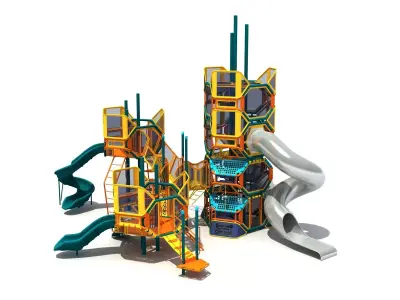 Kids outdoor commercial play structure 3D model 3D model