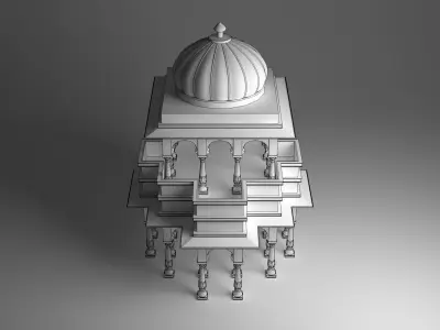 Indian Palace Dome Structure 3D model
