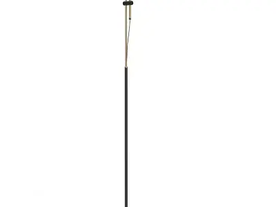 Contemporary Black  Gold Floor Lamp 3D Model 3D model