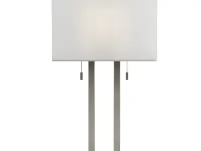 Possini Euro Design Brushed Nickel Rectangle Table Lamp Low-poly 3D model