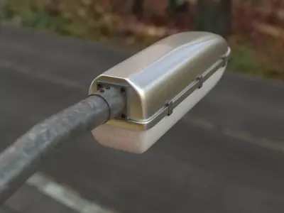 3D street light basic fixture Low-poly 3D model