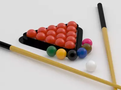 Standard Snooker Ball set 3D model
