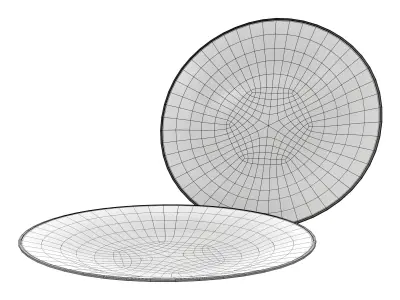Dining Plate Low-poly 3D model