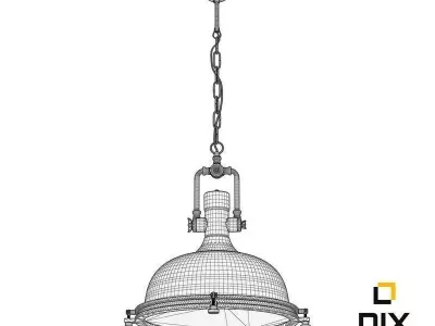 Boston Industrial Pendant Lamp by Leyton 3D model
