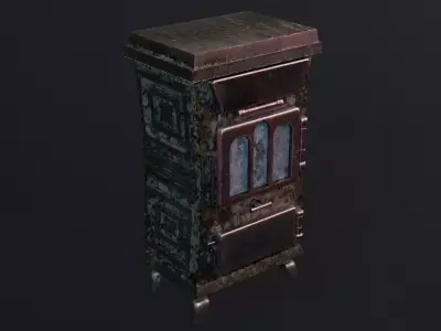 Cabinet - Till Game Ready Low-Poly PBR 3D model Low-poly 3D model