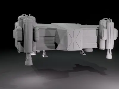 1-24 scale Space 1999 Eage Booster pod 3D print model