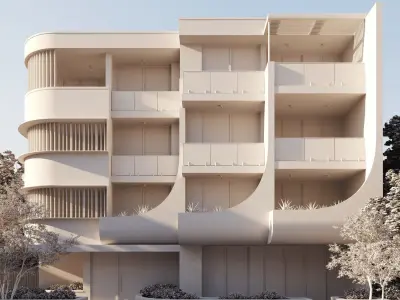 Residential Building Exterior Scene 3D model