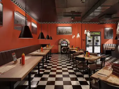 Restaurant Interior 3D model