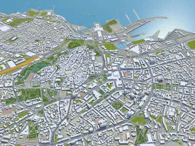 Tallin Estonia 70km Low-poly 3D model