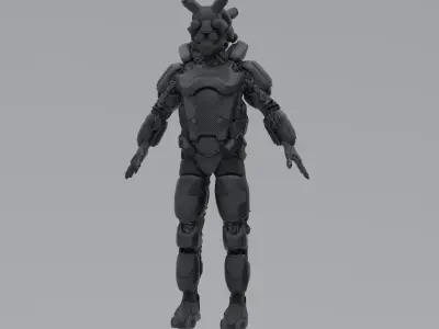 Scifi Soldier - Operator 003 Low-poly 3D model