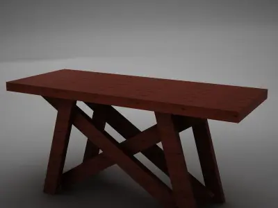 High def Dining Room Buffet Table Low-poly 3D model
