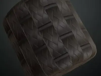 Tri-Axial Dark Woven Mesh PBR Seamless Texture