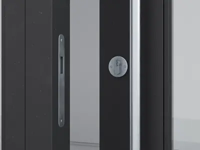 Aluminium door 60 3D model