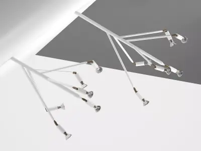 Kvist 6 pendant light with three branches hanging from it 3D model