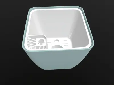 Washbasin plastic container 3D model