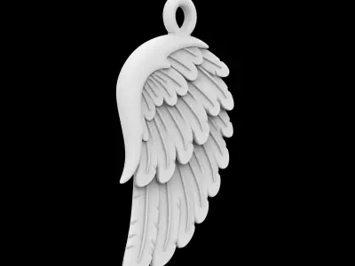 Angel Wing Pendant 3D Printable Model 3D print model