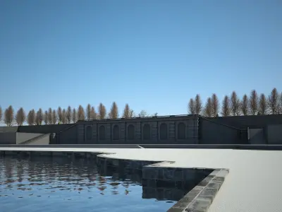 Chateau and Garden 3D model