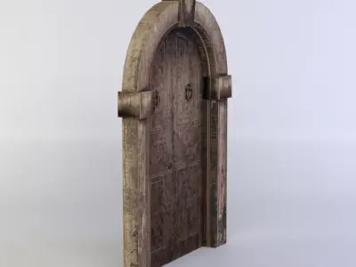 Door arched - arched Low-poly 3D model