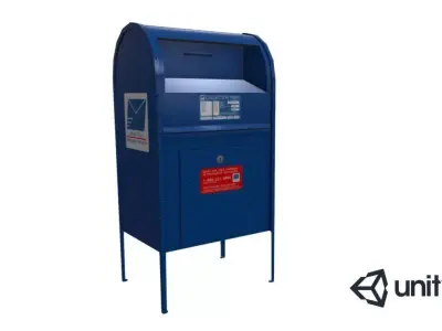 Mail Box Low-poly 3D model order
