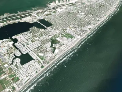 Cityscape Galveston USA 3D model