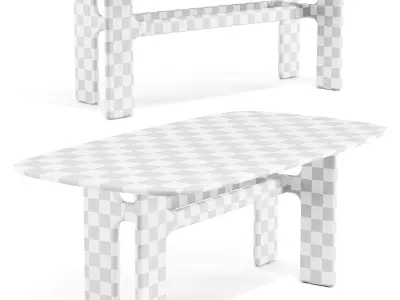 Bonaldo Hippos Wood - Dining Tables 3D model
