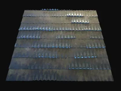 10 Seamless Rusty Grungy Metal Panels PBR Materials - Set 5 - Texture