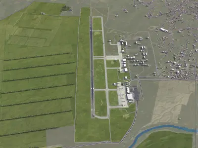 Podgorica - Airport - TGD Low-poly 3D model