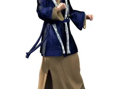 SHANG TSUNG FAN HD REMIX 3D model